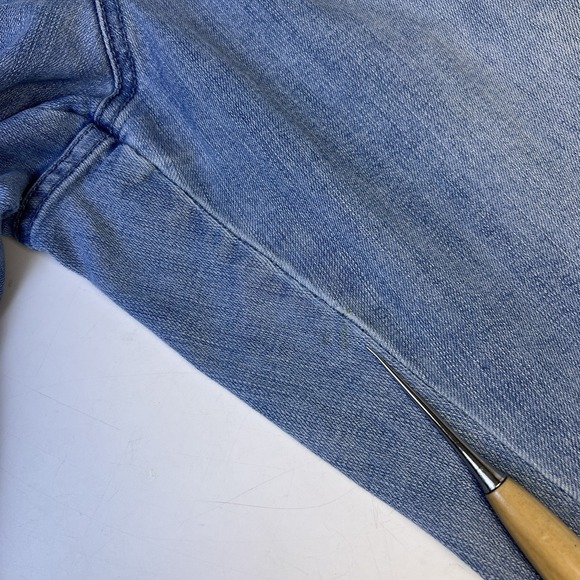 American Rag Overalls Sz 22W Patchwork Cropped Frayed Hem Aged Weathered - Picture 14 of 16